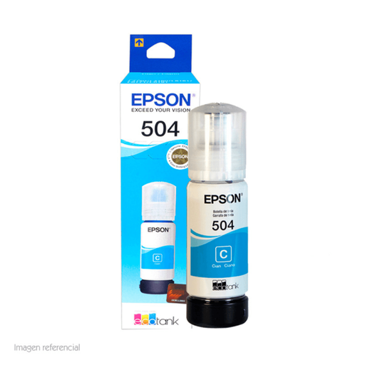 [P010] BOTELLA DE TINTA EPSON T504-CIAN